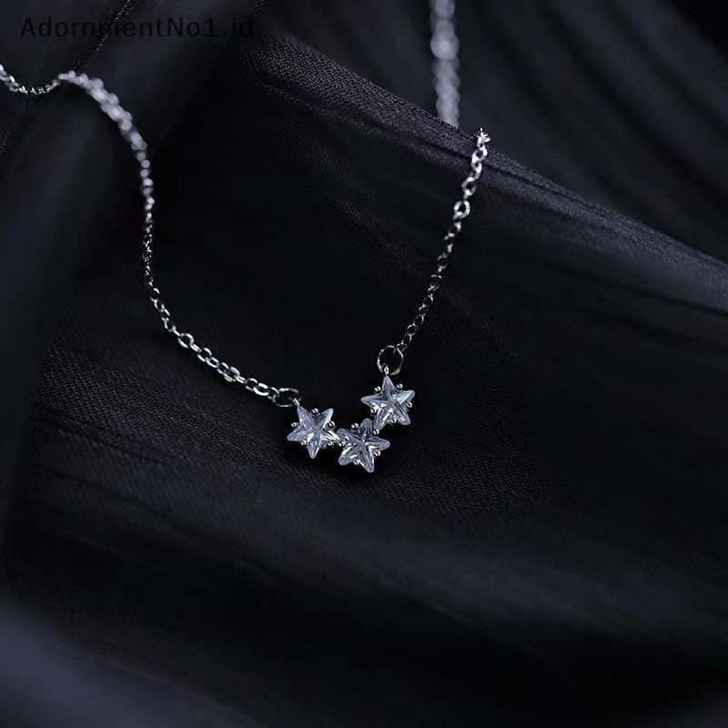 [AdornmentNo1] Fashion kalung bintang Shinny lucu gaya korea Multi-bintang liontin perhiasan Exquisite Niche rantai klavikula untuk wanita hadiah ulang tahun