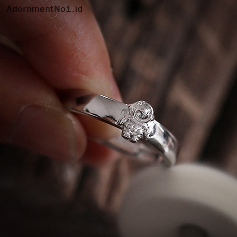 [AdornmentNo1] Couple astronot Planet cincin pasangan aksesoris Spaceman Moon Ring Star Moon Finger Ring untuk kekasih pria wanita perhiasan