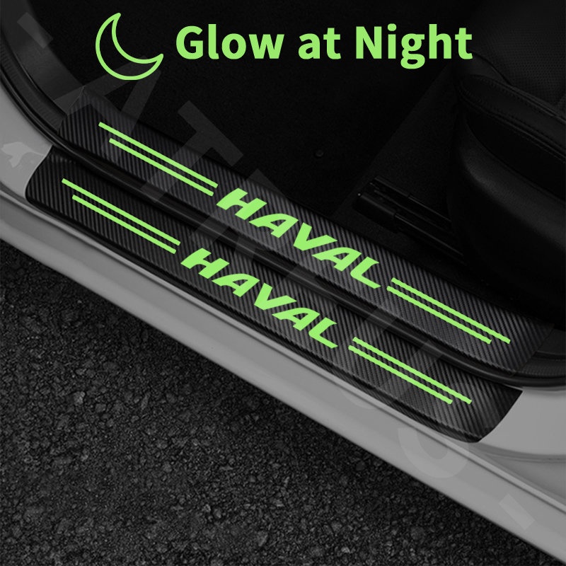 Luminous Stiker Pelindung Pintu Mobil Haval Anti Gores Threshold Strips Mobil Stiker Untuk Haval H6 Jolion H2 H2s H1 2022 2023 H5 M4 H9