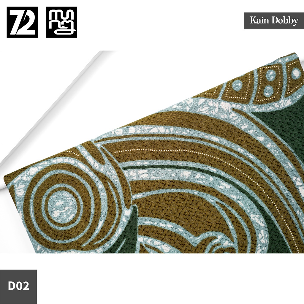 KAIN BATIK DOBBY Premium Motif Abstrak Warna Hijau 723914 Cap 72