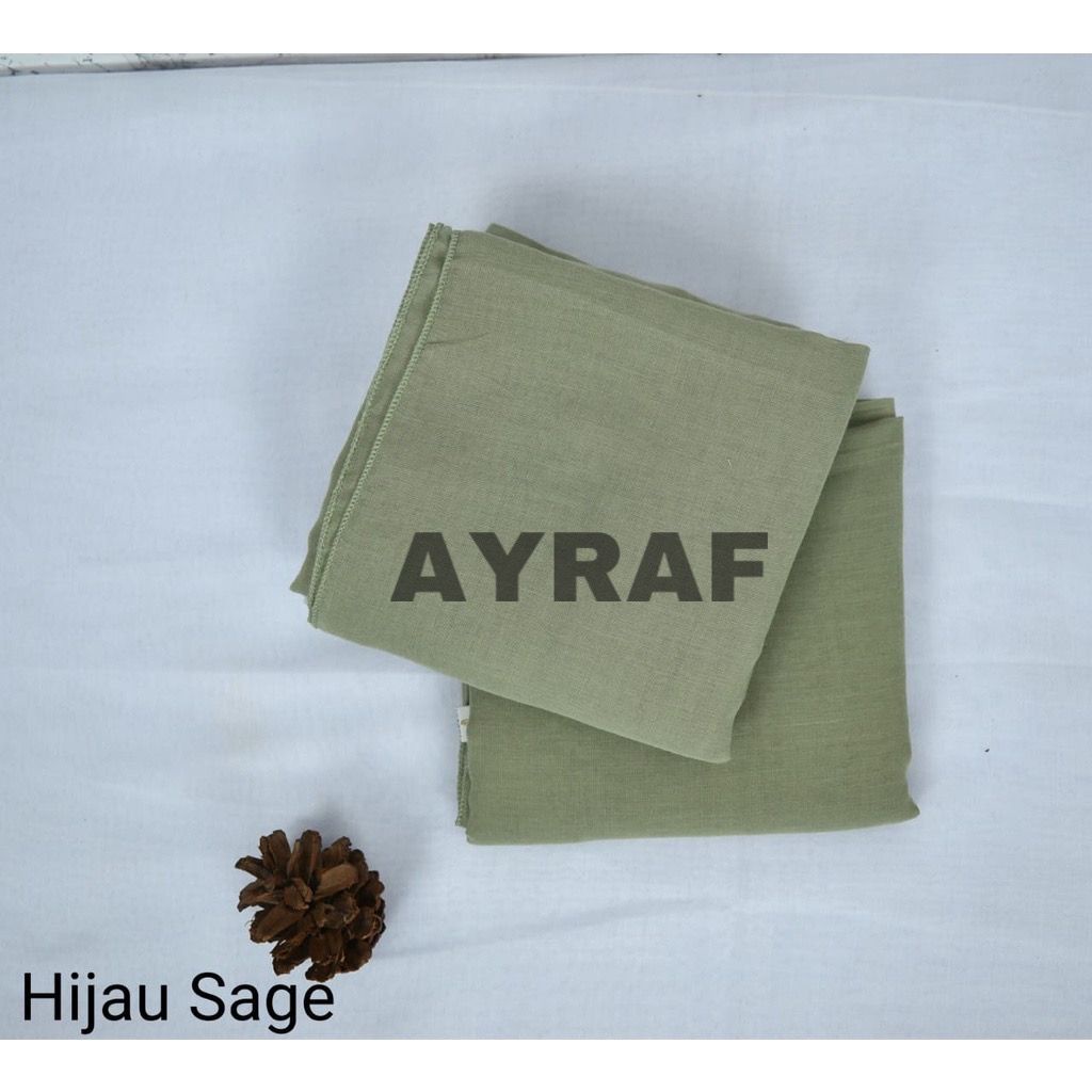 kerudung hijab segiempat voal paris premium size 110x110 by VARISHA warna hijau sage/kerudung hijab 