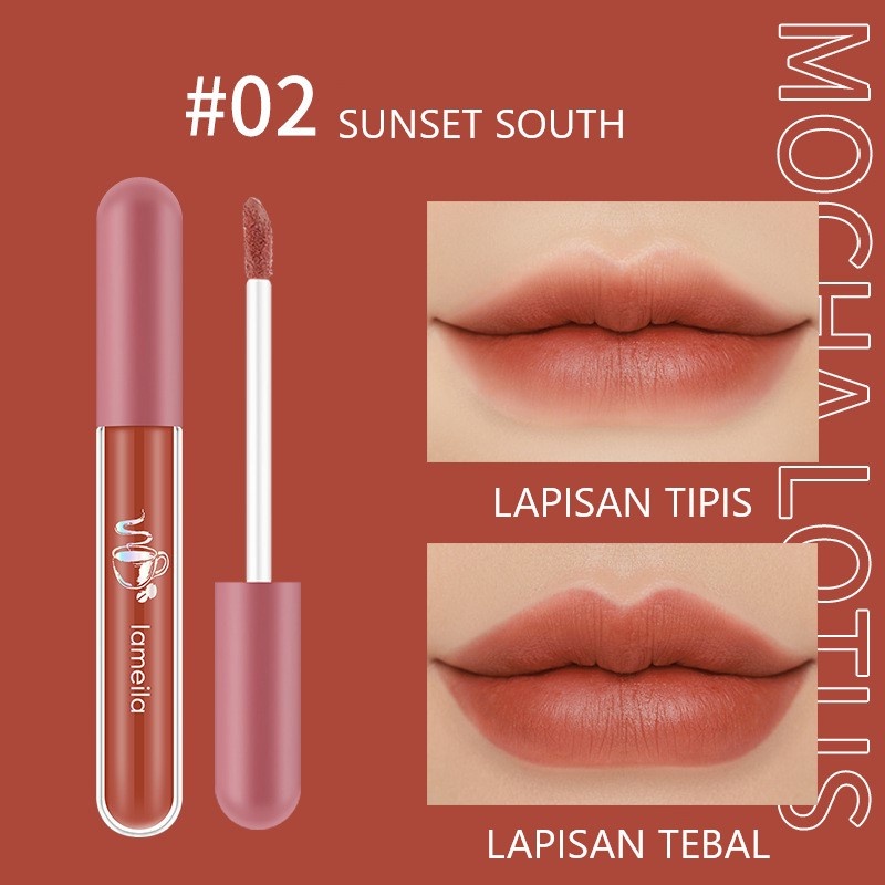 PAKET LIP CREAM LAMEILA NUDE 1041 ISI 6 Tekstur Ringan Awet Tahan Lama