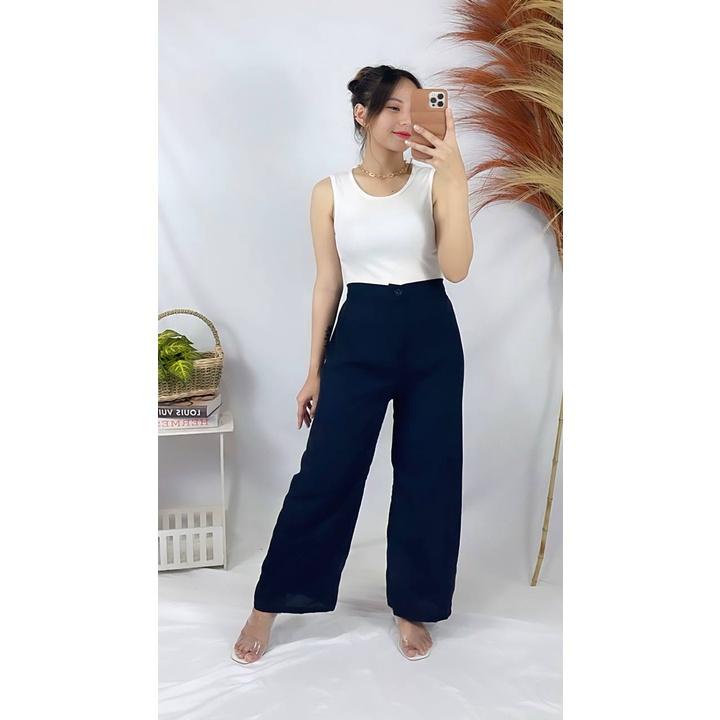 CELANA KULOT HIGHWAIST KANCING ZS 158 LONG CULLOTE CELANA PANJANG CEWEK PANTS WOMEN