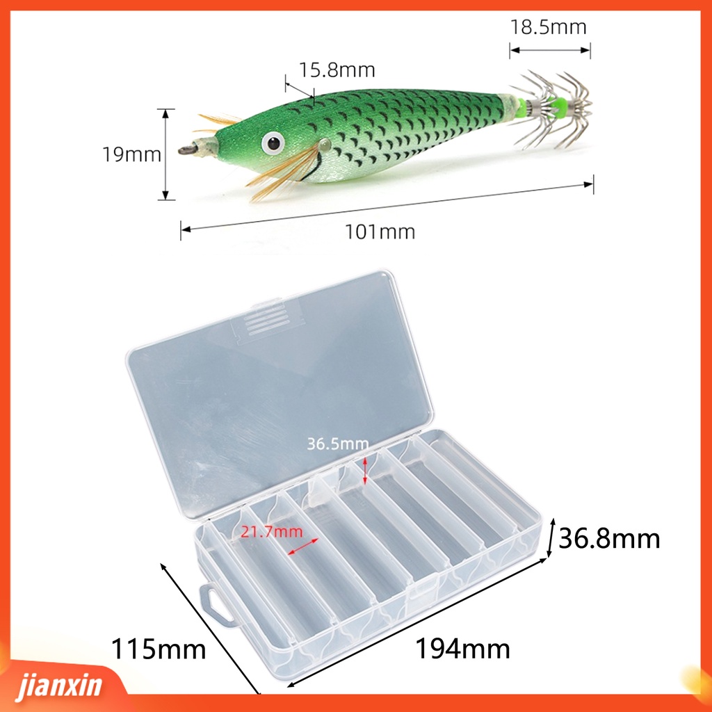 (In Stock) 14Pcs /Box Umpan Buatan Fleksibilitas Tinggi Kerajinan Halus Fishing Tackle Luminous Bait Squid Hook Untuk Memancing Di Laut