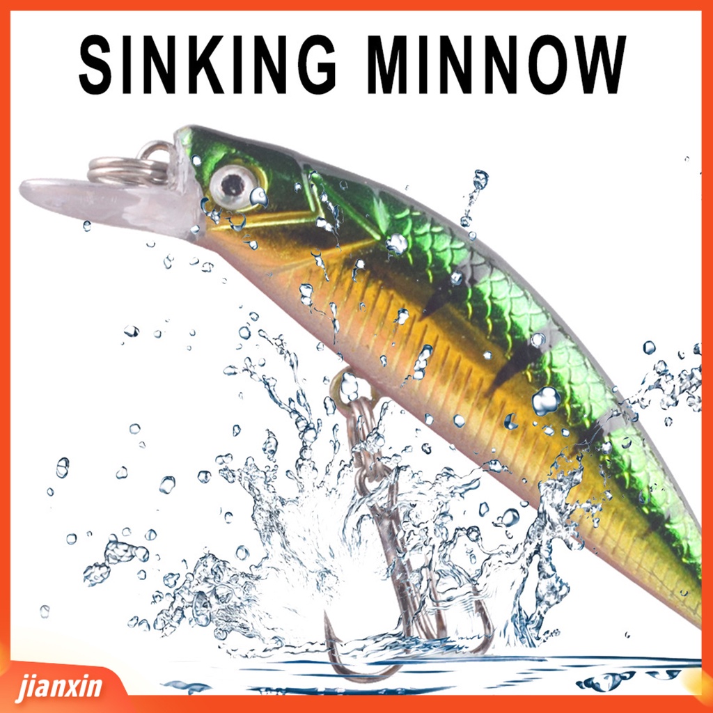 (In Stock) 5cm /5.7g Umpan Pancing Simulasi Kulit Hidup Warna Cerah 3D Fisheyes Tajam Kait Ikan Menarik Universal Air Tawar Tenggelam Ikan Kecil Buatan Umpan Peralatan Memancing