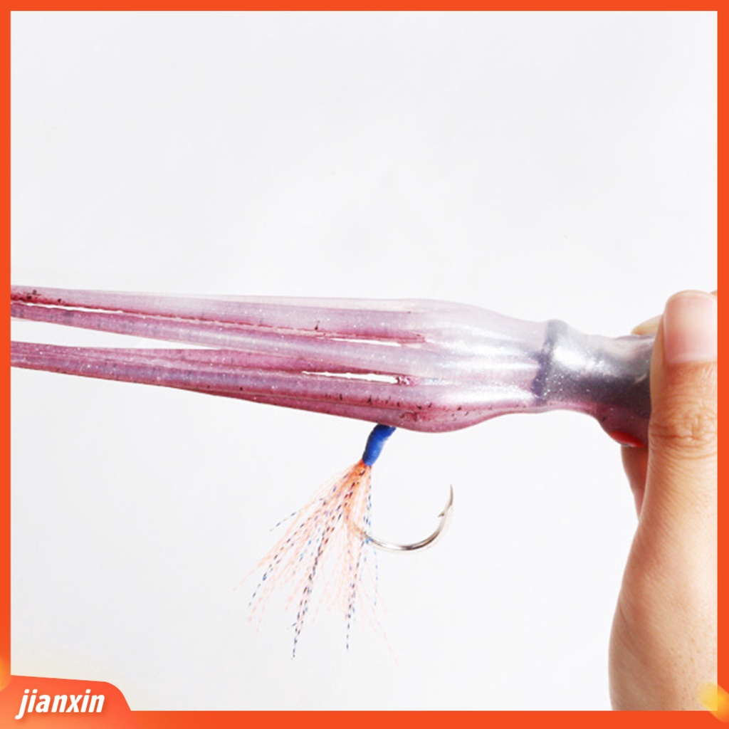 (In Stock) 110g /150g /200g Umpan Gurita Lembut Luminous Realistis Ketangguhan Yang Baik Silikon Memancing Gurita Memikat Aksesori Memancing