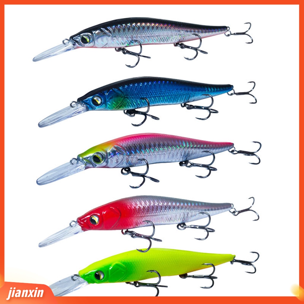 (In Stock) 14g /11cm Efisien Memancing Umpan Reflektif Berduri Treble Hook Ikan Kecil Umpan Alat Pancing