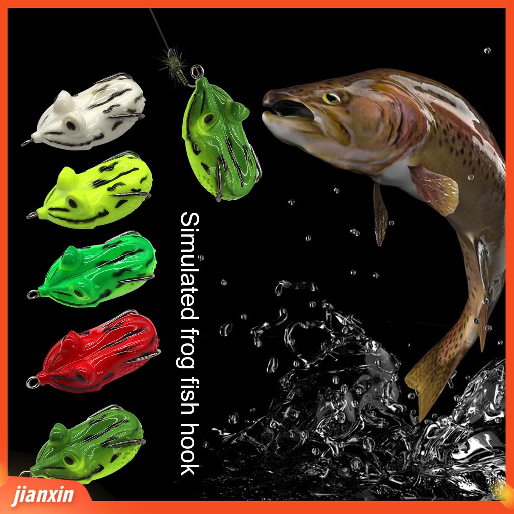 (In Stock) Lure Umpan Lembut Realistis Fisheye Tajam Kait Tahan Gigit Angling Silika Gel Bermata Besar Thunder Frog Lure Umpan Memancing Luar Ruangan