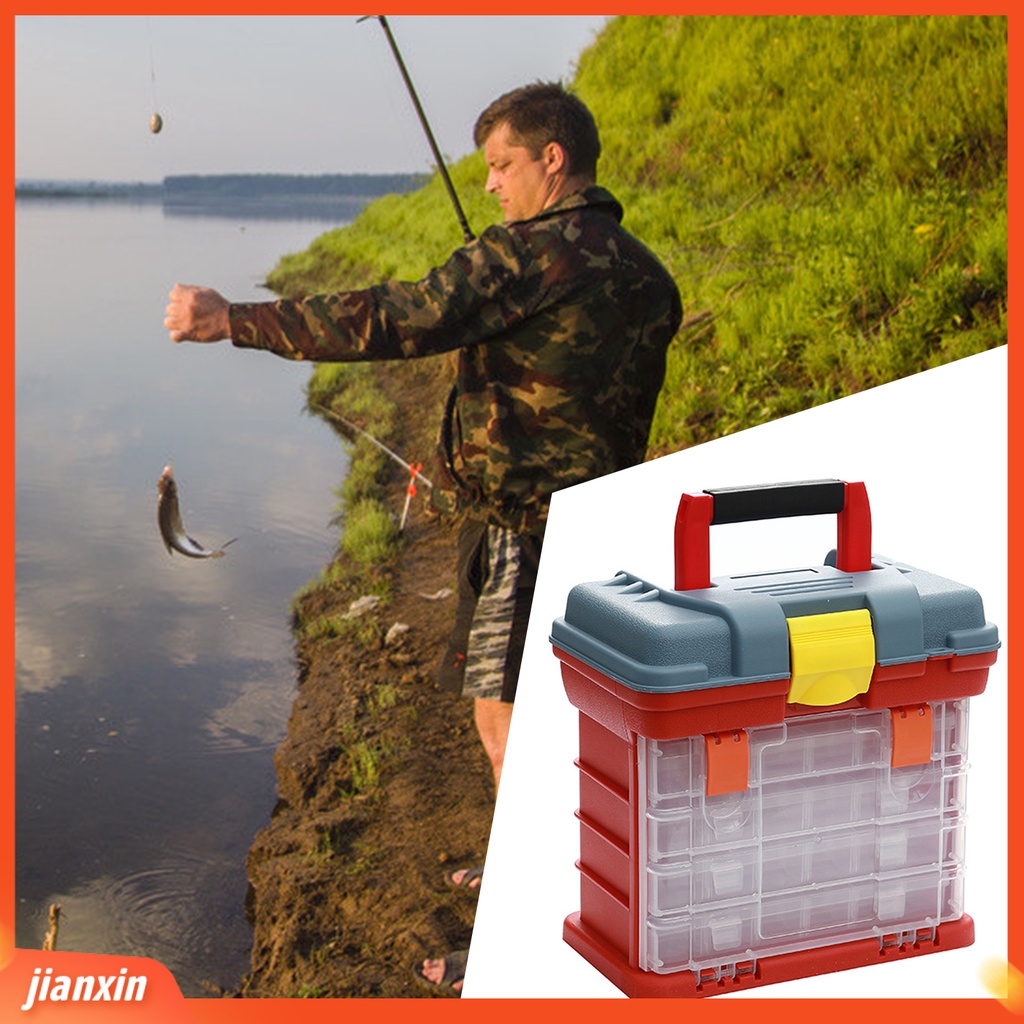 (In Stock) Tool Box Kotak 4-Layer Hemat Ruang Kokoh Multi Guna Detachable Tackle Untuk Memancing