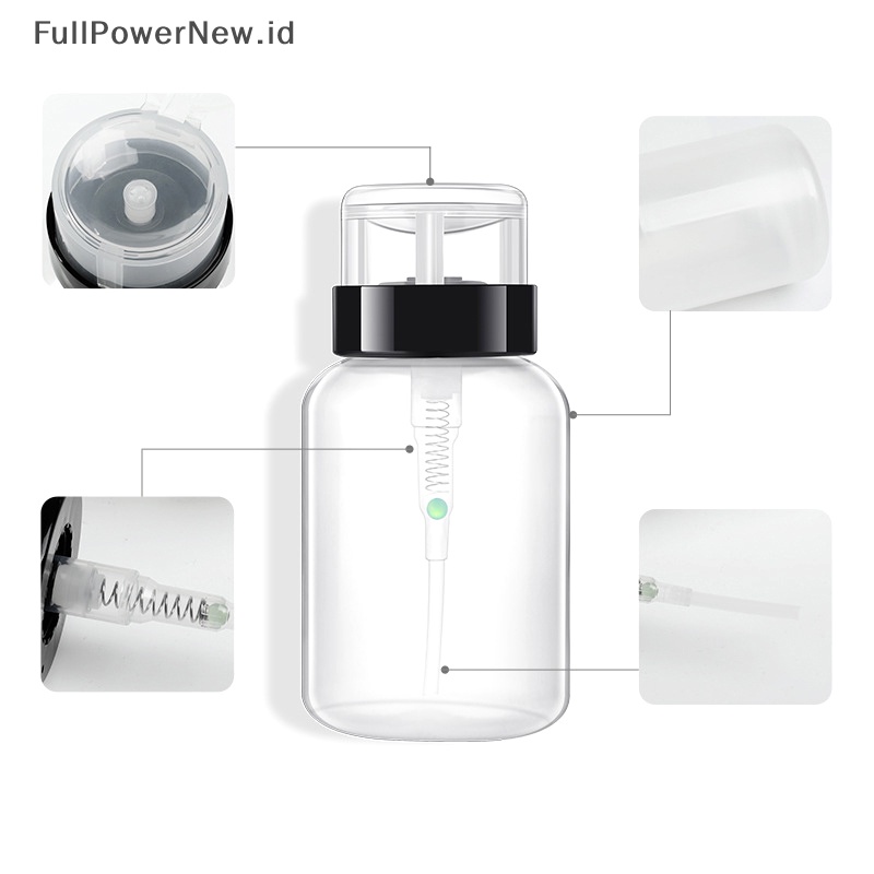 Power Botol Penghilang Kutek UV Gel Press Bottle Nail Art Clean Empty Pump Liquid ID