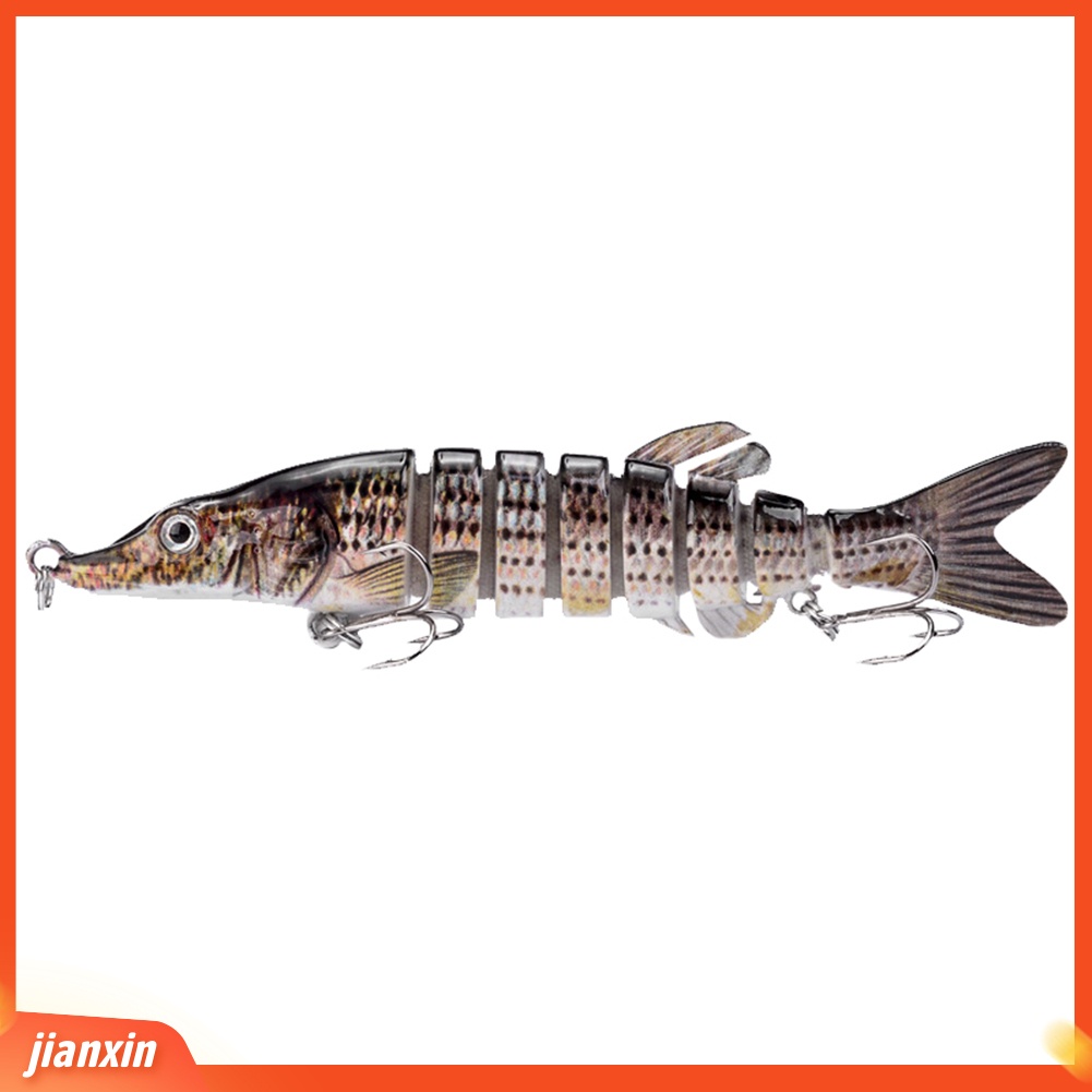 (In Stock) 12.5cm 21g Multi Jointed Fishing Artificial Lifelike Lure Wobbler Fish Swim Umpan