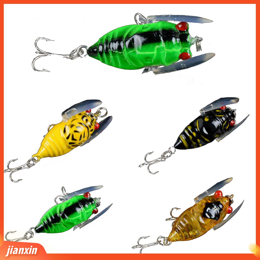 (In Stock) 1pc 4cm Fishing Tackle Lure Top Air Plastik Serangga Cicada Bass Umpan Keras