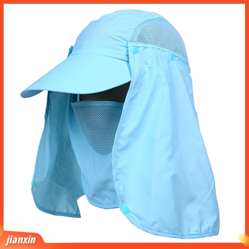 (In Stock) Camping Hiking Memancing Outdoor Pinggiran Lebar Besar Penutup Leher Muka Flap Sun Hat Cap