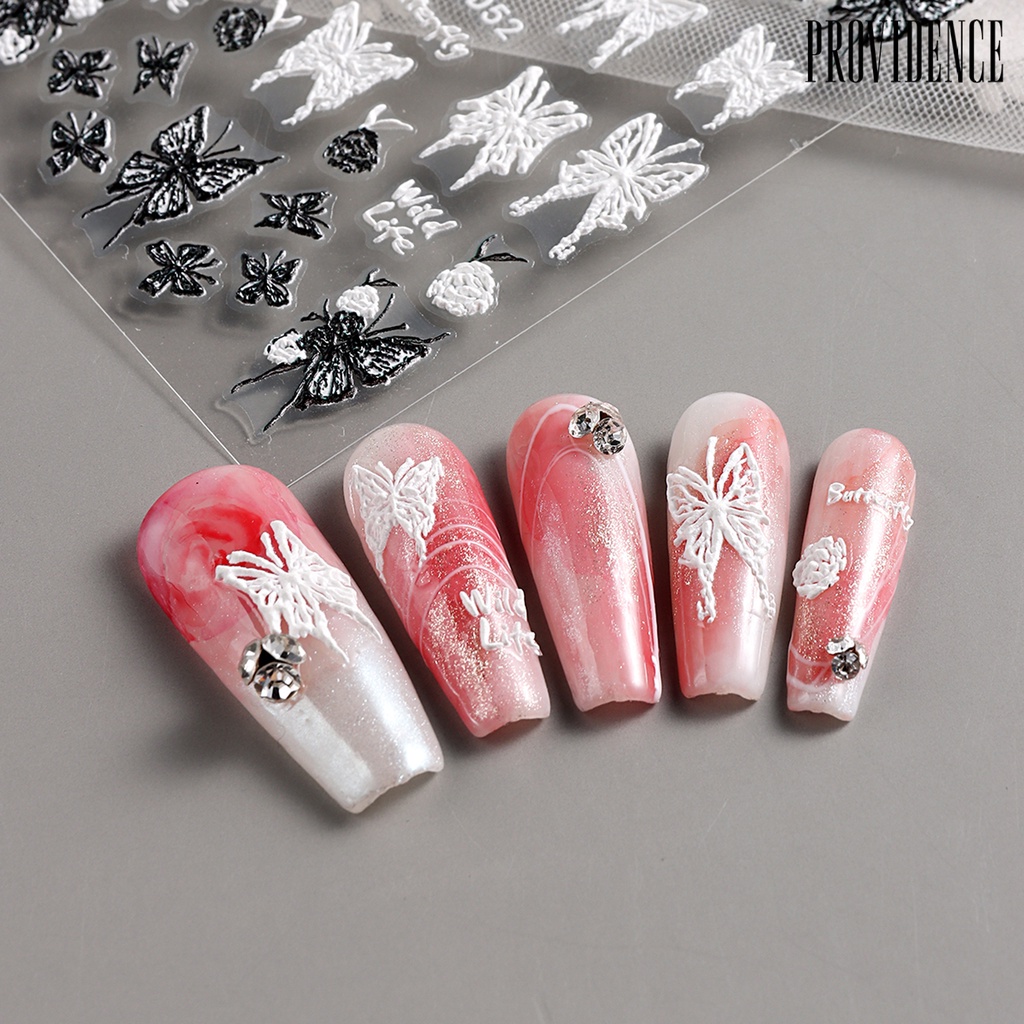 Providence Ins Style 5D Nail Stickers Tahan Lama Finishing Glossy Cocok Untuk Dekorasi Kuku Nail Art Sticker Supply