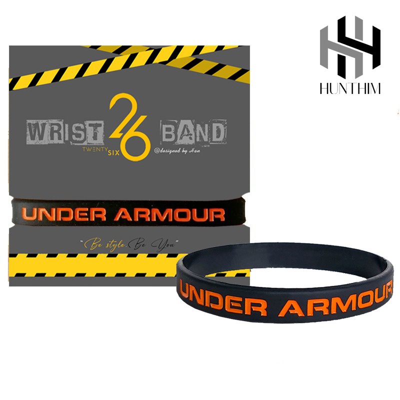 GELANG TANGAN PRIA ORI THE WILL TO FIGHT UA BLACK ORANGE