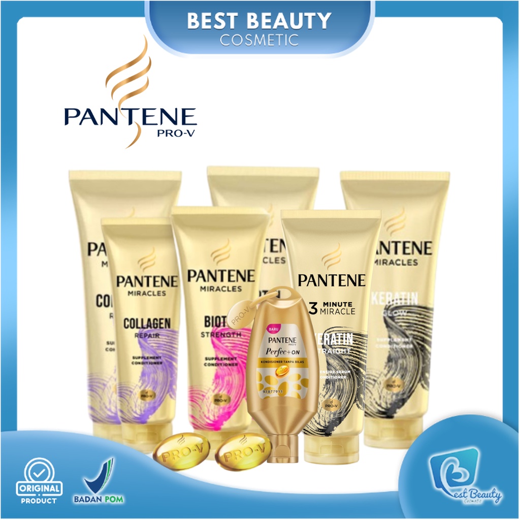 ★ BB ★  PANTENE Miracles Daily Hair Conditioner Pantene Miracles Conditioner Biotin Strength - Collagen Repair - Keratin Glow