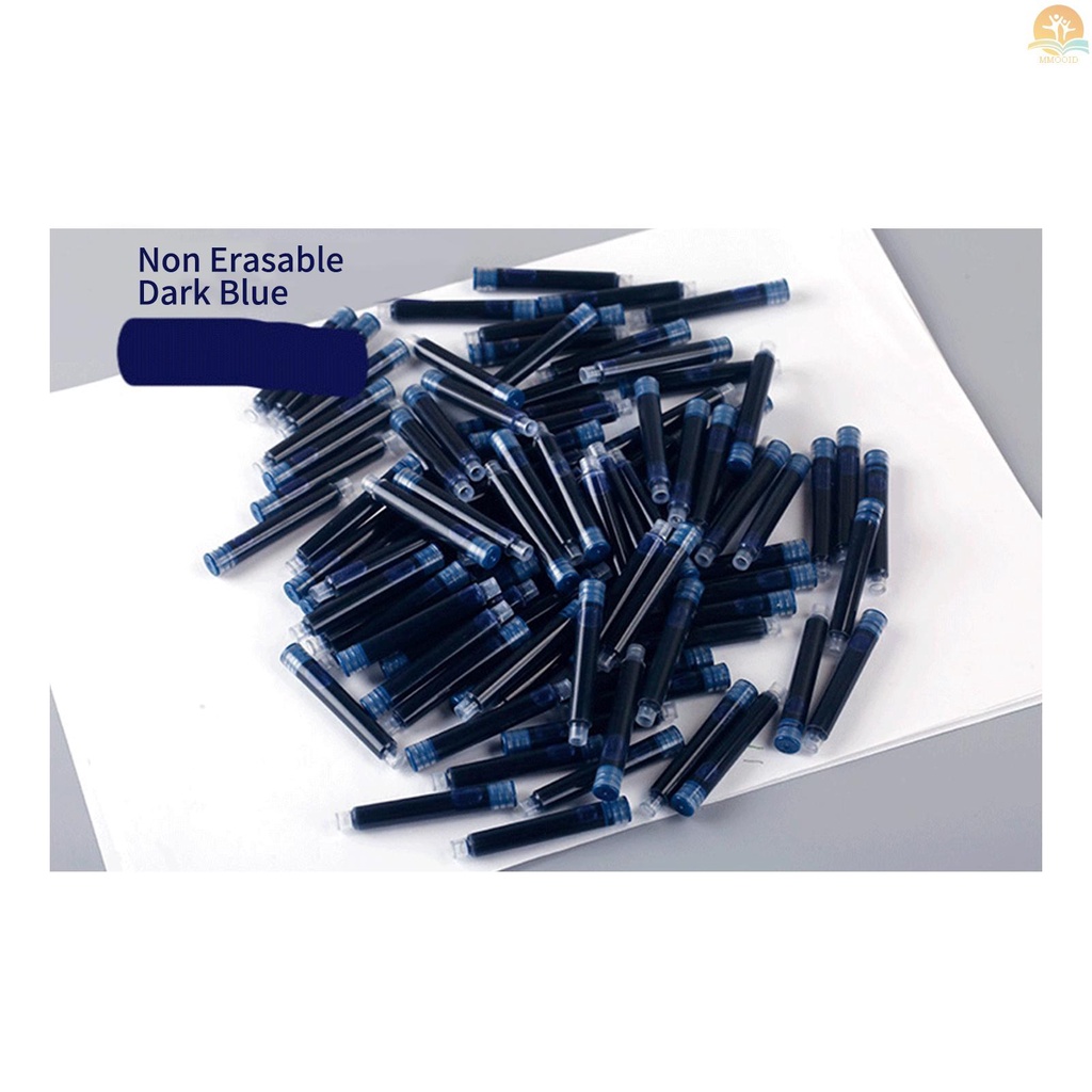 In Stock 50buah Cartridge Tinta Fountain Pen Cartridge Isi Ulang Tinta Warna Merah Dengan Diameter Lubang 3.4 mm Untuk Perlengkapan Alat Tulis Tulis Tulis Siswa Sekolah Kantor