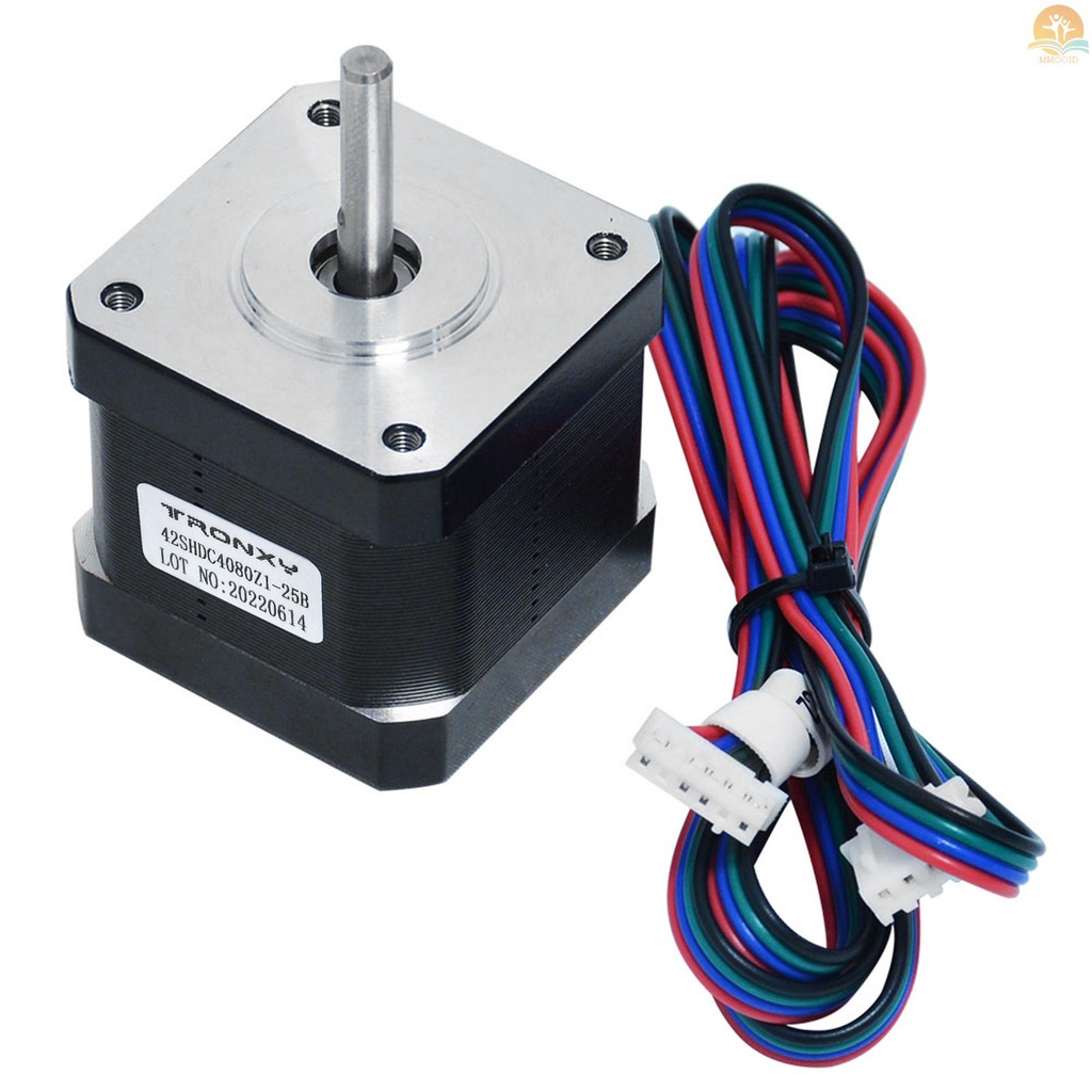 In Stock TRONXY 1pc 42stepper Motor Torsi Tinggi Hybrid Stepping Motor 2phase 1.8derajat Langkah Sudut 1.68A 40Ncm 4-Lead Dengan Kabel 1meter Untuk Printer 3D CNC