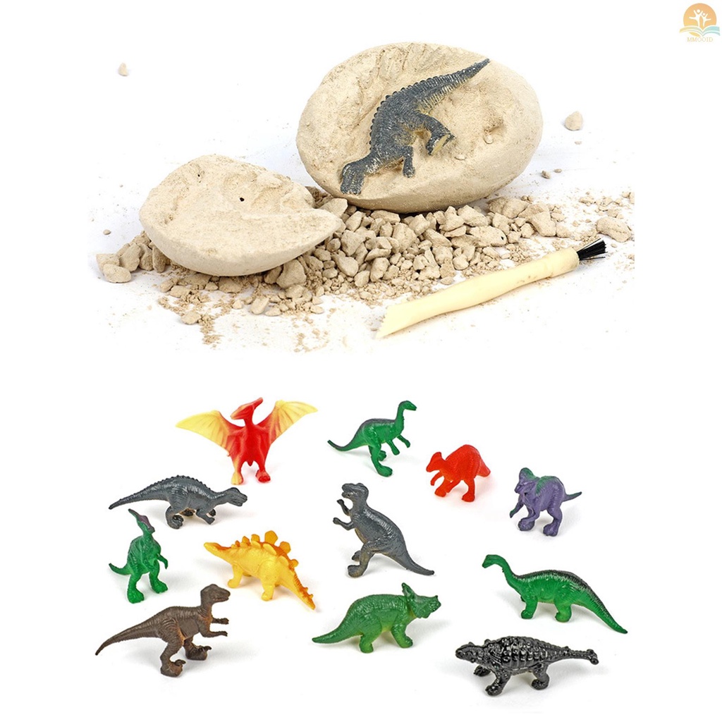 In Stock Mainan Telur Dinosaurus Telur Dino Dengan 12pcs Dinosaurus Dan Alat Gali Batang Arkeologi Paleontologi Ilmu Edukasi Hadiah Ulang Tahun Natal Untuk Anak Laki-Laki Perempuan Siswa