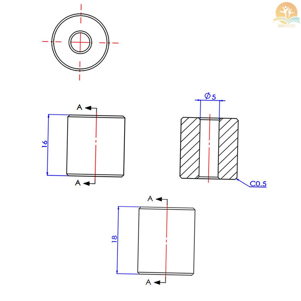 In Stock 3D Printer Parts 4pcs Upgrade Mur Perata Twist Tangan Aluminium Merah Dengan 4pcs Kit Kolom Silikon Kompatibel Dengan Creality Ender3 /3 Pro/Ender5/5 Plus/5 Pro/CR-10 /10S/10S