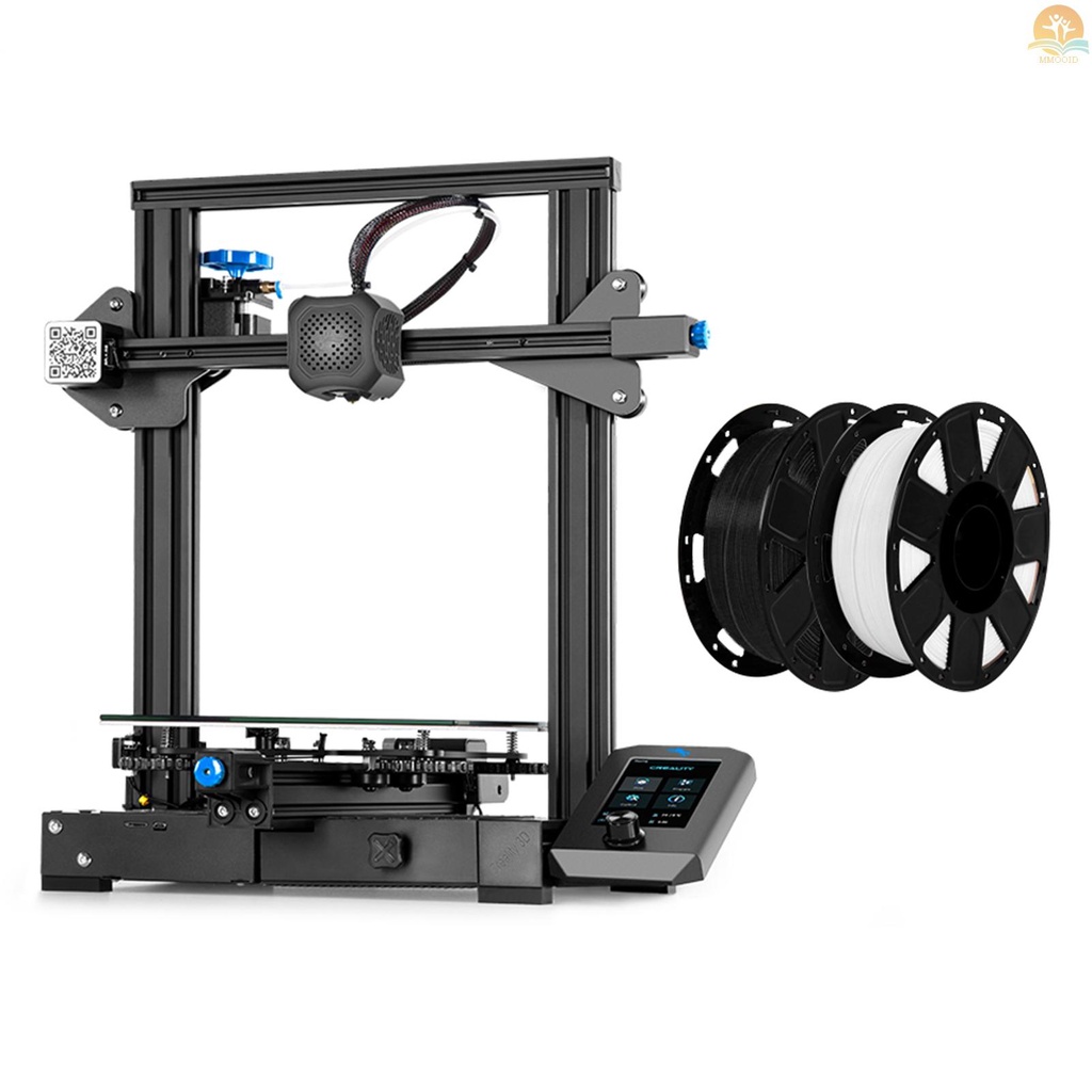 In Stock Creality 3D Ender-3 V2 3D Printer Kit All-Metal Struktur Terintegrasi Silent Mainboard Baru UI Display Screen Support Resume Printing 220x220x250mm Build Volume Dengan 2KG PL