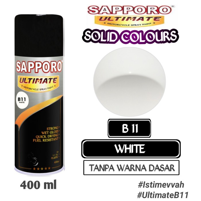 

B11 WHITE SAPPORO ULTIMATE 400ml Cat Semprot Pylok Pilok Pylox