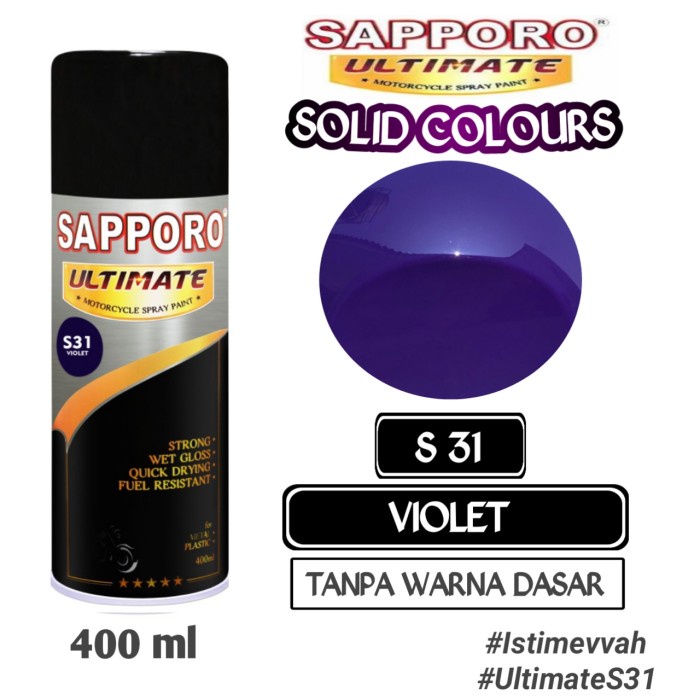 

S31 VIOLET SAPPORO ULTIMATE 400ml Cat Semprot Pylok Pilok Pylox