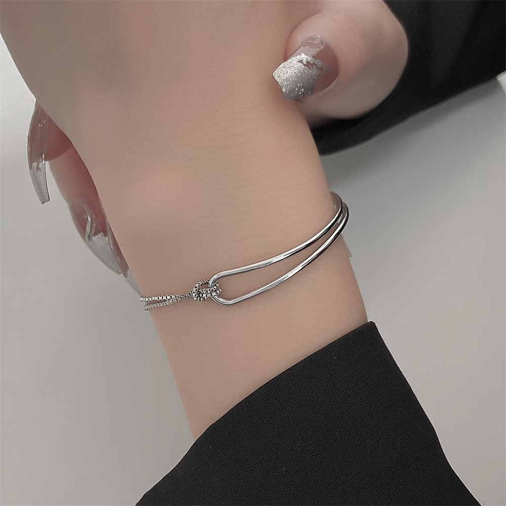 Charm Gelang Geometris Tidak Teratur Rantai Gelang Hadiah Pesta Gadis Minimalis Trendi Cap Simpul Bangle Korea INS Style Liontin Gelang Perhiasan Aksesoris Wanita Sederhana