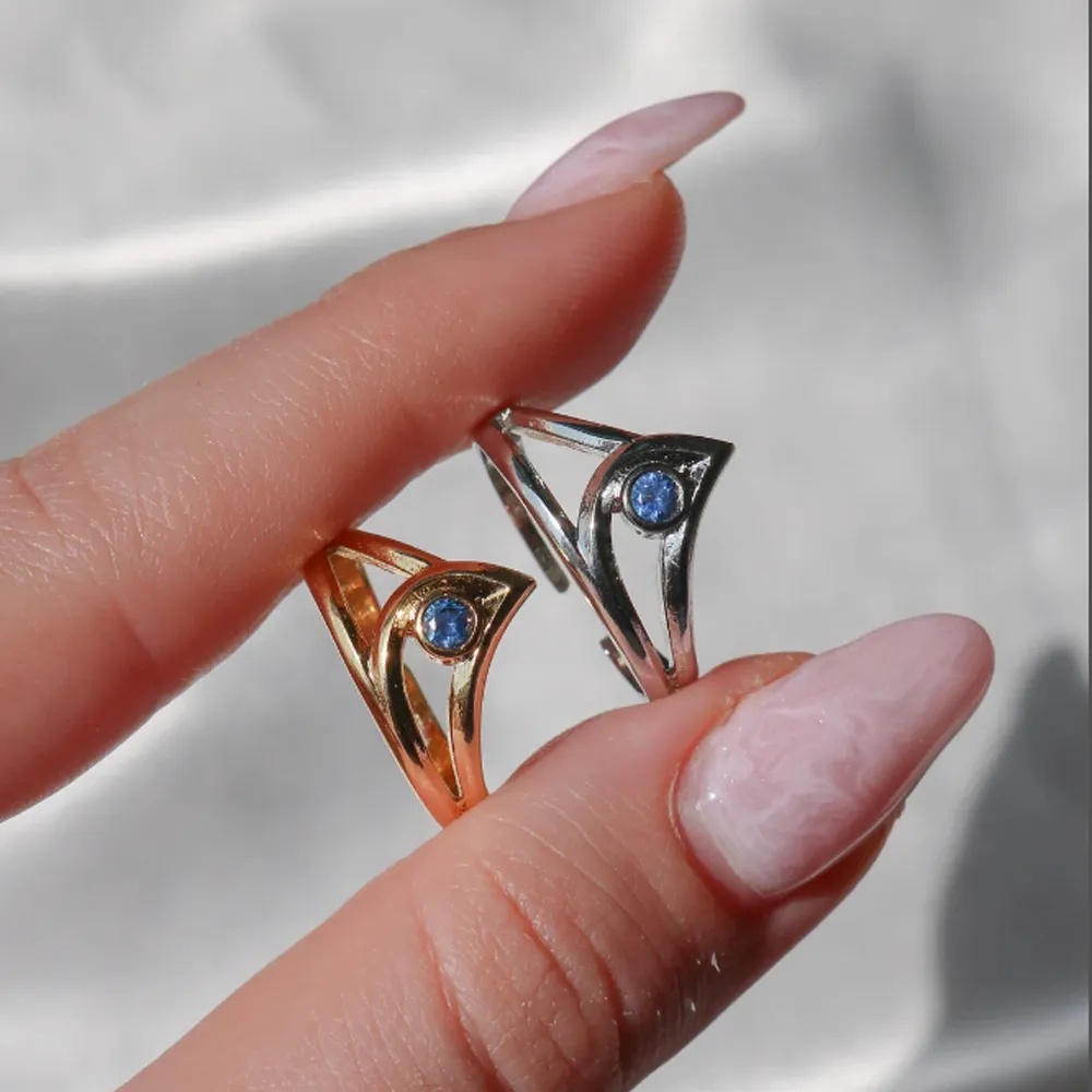 Gamer Perhiasan Dapat Disesuaikan Terbuka Geometris Berlian Imitasi Cincin Emas Perak Disepuh Jari Cincin Valorant Sage Game Ring Player Aksesoris Cosplay Untuk Wanita Pria Fashion Hadiah Teman