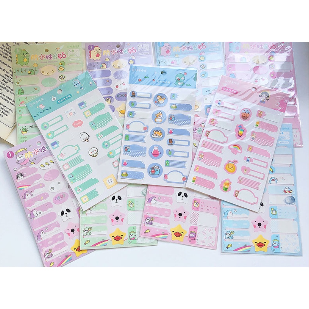 

CP Sticker Label Nama Waterproof Anti air / Stiker Label Nama CUTE Funny / sticky note