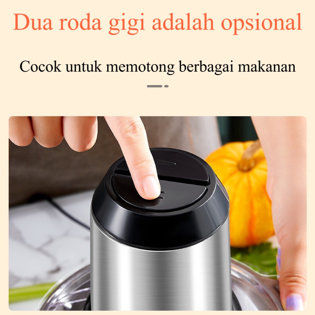 COD✅ Chopper Blender daging penggiling Meat Blender Elektrik Stainless Steel Chopper Grinder   Z024