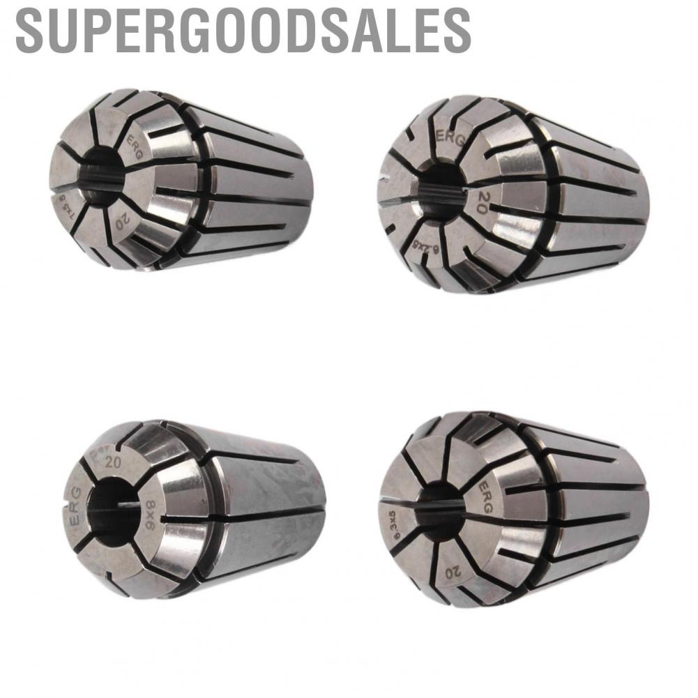 Supergoodsales Spring Collet Set  Chuck High Carbon Steel 4 Jaw 4Pcs Easy To Install Sturdy Good Grip for Engraving Machines Home