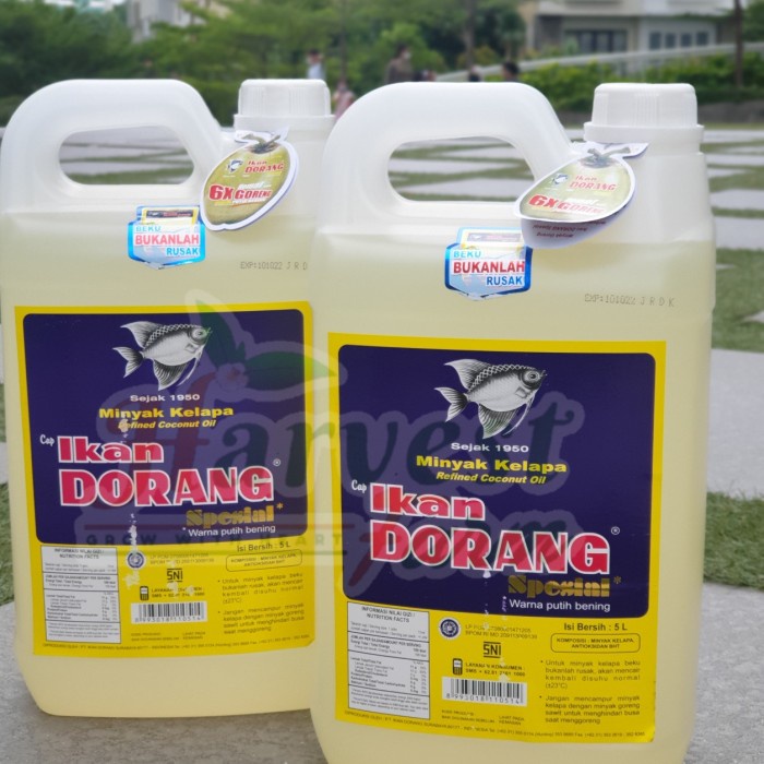 

✨Ready Stok✨ - Minyak Goreng kelapa (Coconut Oil) Spesial Cap ikan dorang - 5 Liter- 1.2.23