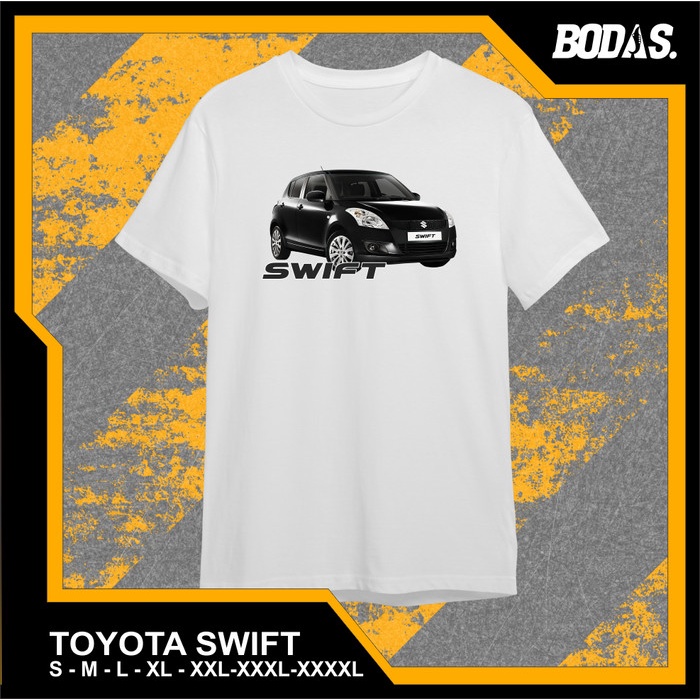 KAOS PUTIH DISTRO OTOMOTIF MOBIL SUZUKI SWIFT