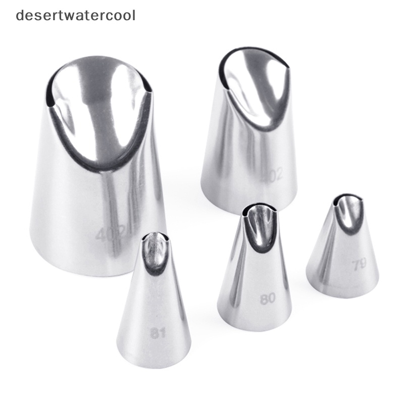 Deid 5pcs Petal Stainless Steel Icing Piping Nozzle Cream Tips Kue Krim Pastry Alat Martijn