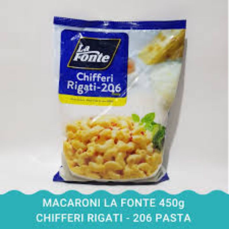 

Pasta Chifferi Rigati-206 merk LA FONTE ukuran 450gr