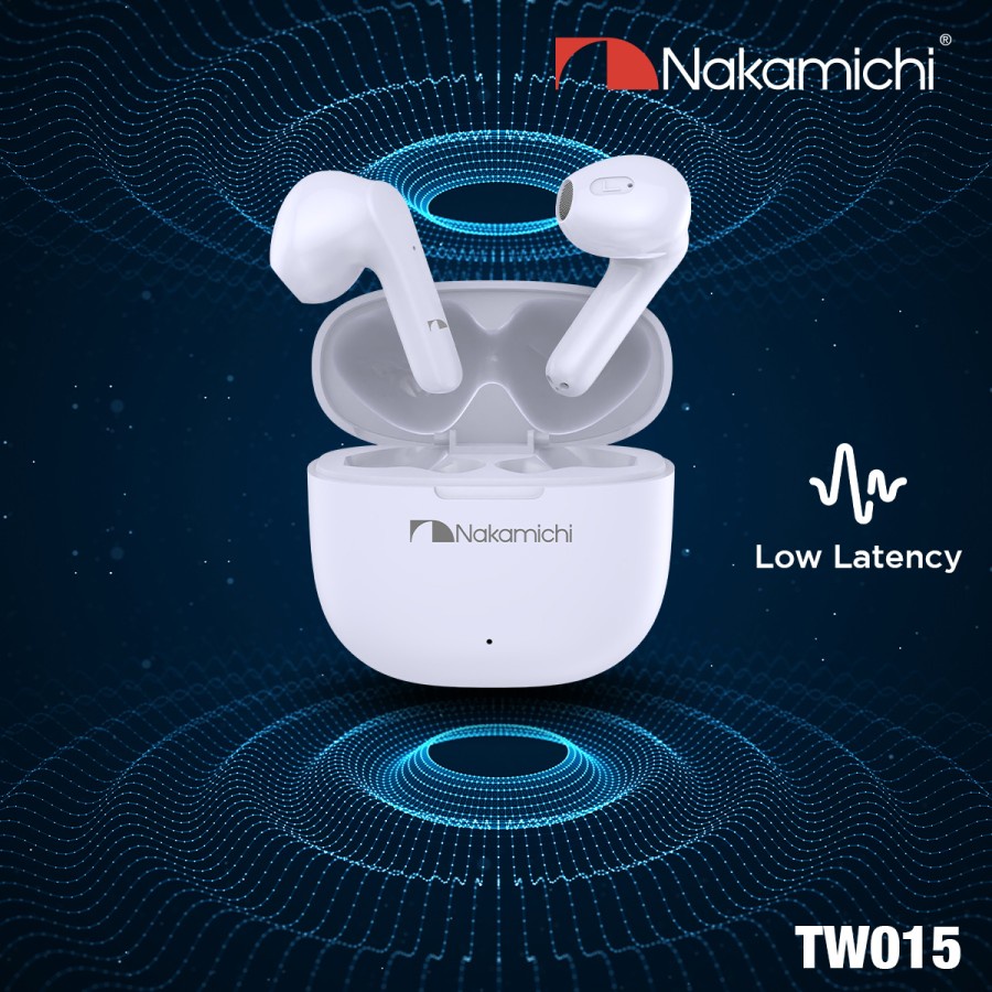 NAKAMICHI TWS Headset Bluetooth Wireless TW015 V5.3 Earphone Earbuds Low Latency for Gaming Android iOS