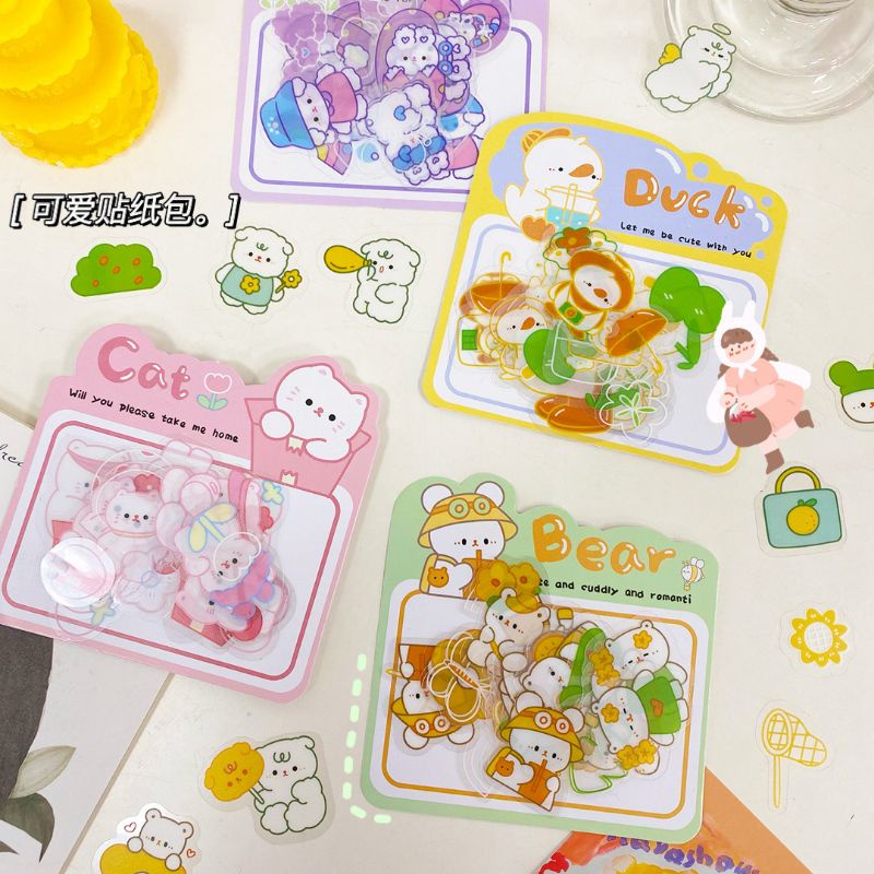 

Happy Animals - Stiker Transparan Waterproof - Sticker Decorasi - Journalling [thehanscorner] 3