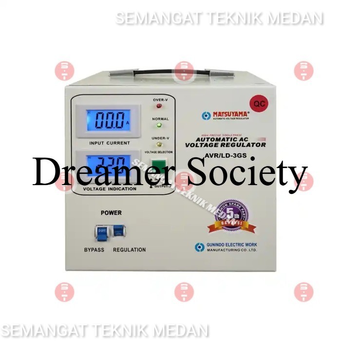 Berkualitas AVR/LD-3GS STABILIZER STAVOL STAVOLT AVR 3000 WATT 3KVA M MATSUYAMA TFJ697
