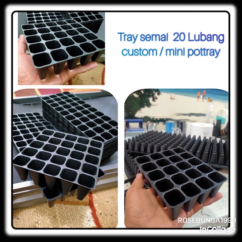 Pot Mini / Tray semai  20 Lubang custom / mini pottray-TEBAL ANTI PECAH