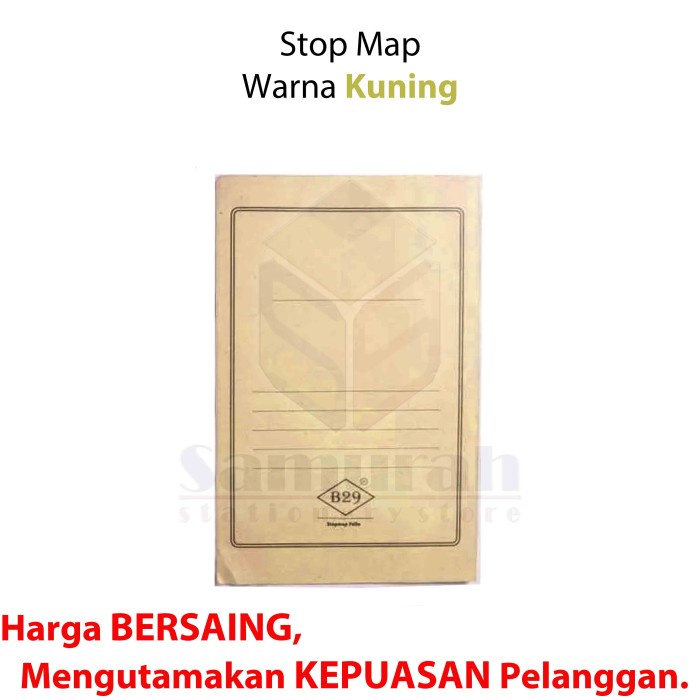 

[DD] Stop Map Folio / Map Berkas Kertas Dokumen F4 Murah 23 x 36 cm Stopmap - Kuning