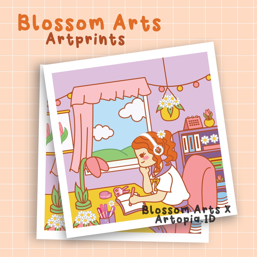 

Artprint by Blossom Book / Study Girl Ilustrasi Art Print Illustration
