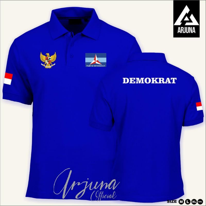 BAJU KERAH POLO DEMOKRAT INDONESIA GARUDA// PARTAI DEMOKRAT