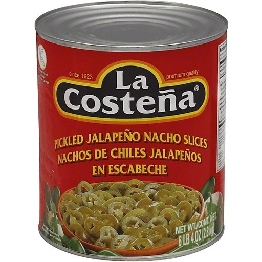 

a Costena Picked Jaapeno Nacho Sices - 2.8kg can, Rp. 96/gr