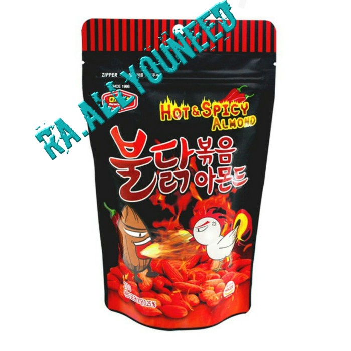 

Murgerbon Hot And Spicy Chiken Almond 210gr Almond Pedas