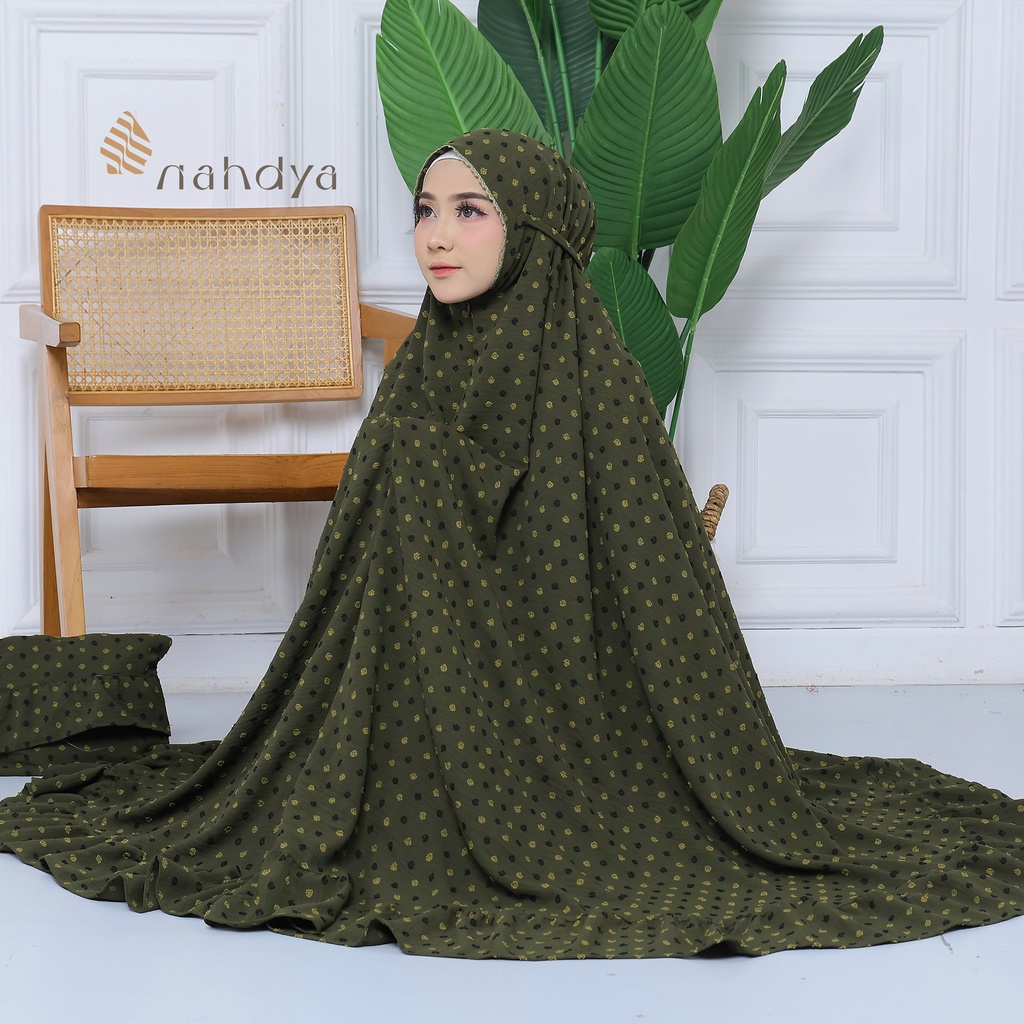 Nahdya - Mukena Dewasa Twotone Ayra Series 2in1 Premium Renda Rempel /Mukenah Terbaru