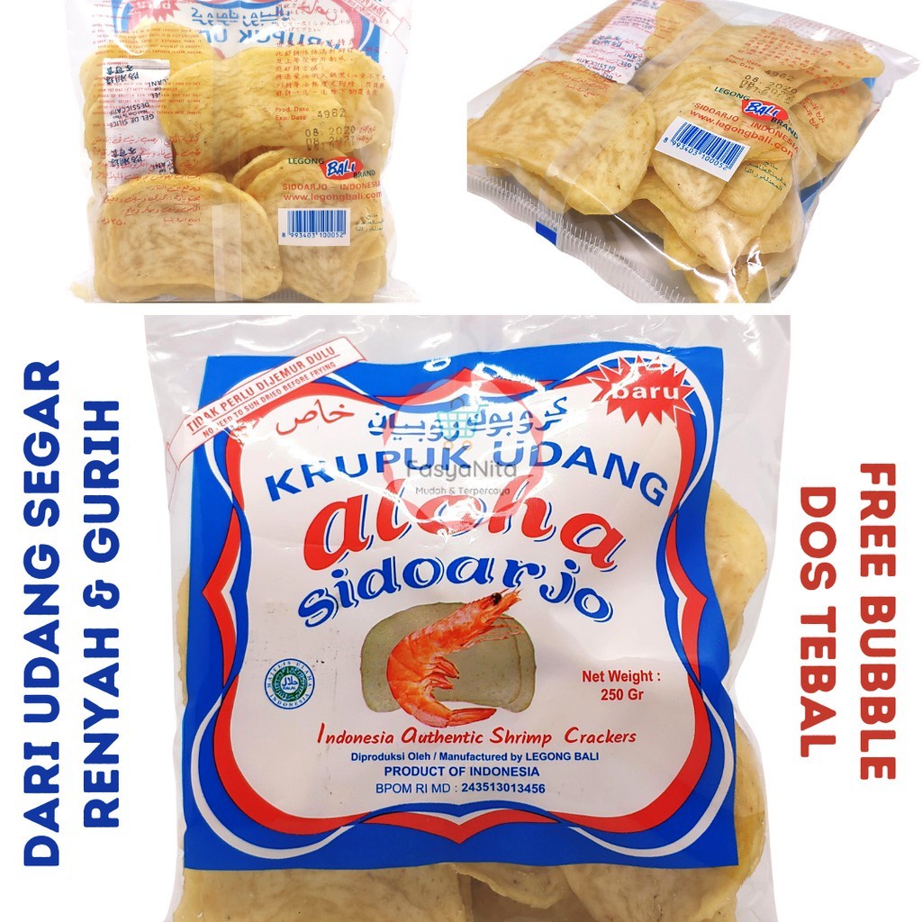 

Aloha Kerupuk Udang Super Extra KC 4x6cm 250g - Kerupuk Bawang Aloha - Kerupuk Ikan