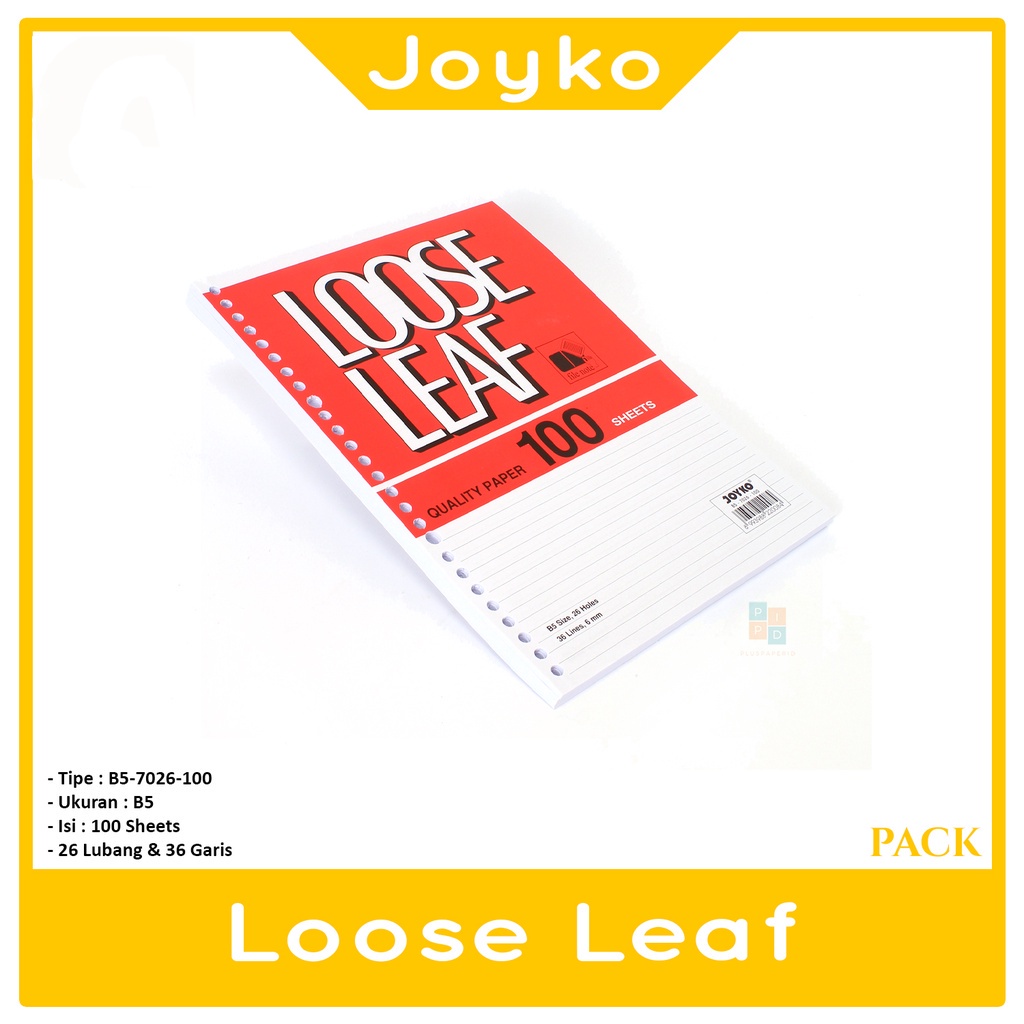 

JOYKO - Isi Kertas File Besar B5 100 lembar Refill Loose Leaf - Pack