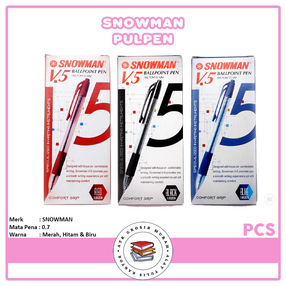 

SNOWMAN - Ballpoint Pen V5 0.7mm - Pcs
