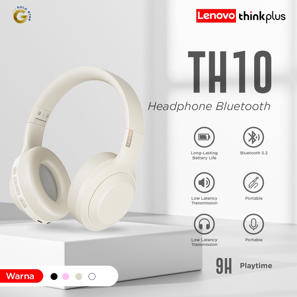 Thinkplus Lenovo TH10 Headphone Bluetooth Wireless Headset Earphone 5.0